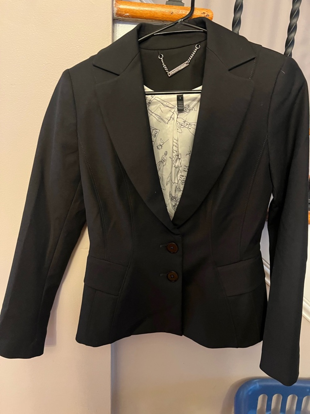 Black Women's Tailored Blazer Jacket